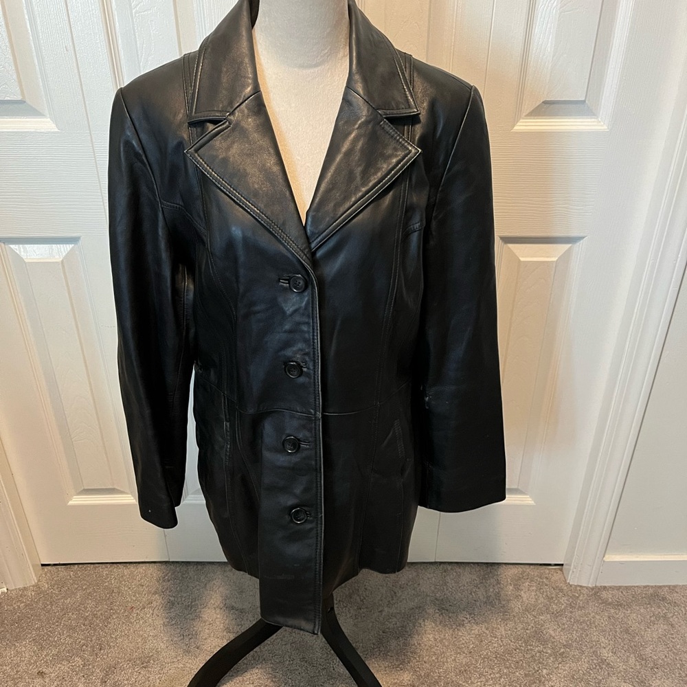 Danier size XL Women's Black Leather Jacket